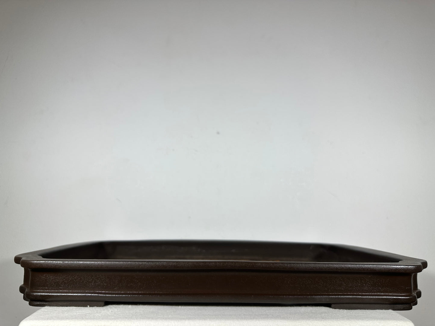 Preowned Japanese Tokoname Unglazed Rectangular Shallow Bonsai Pot Seizan - 21.5” By 14.5”