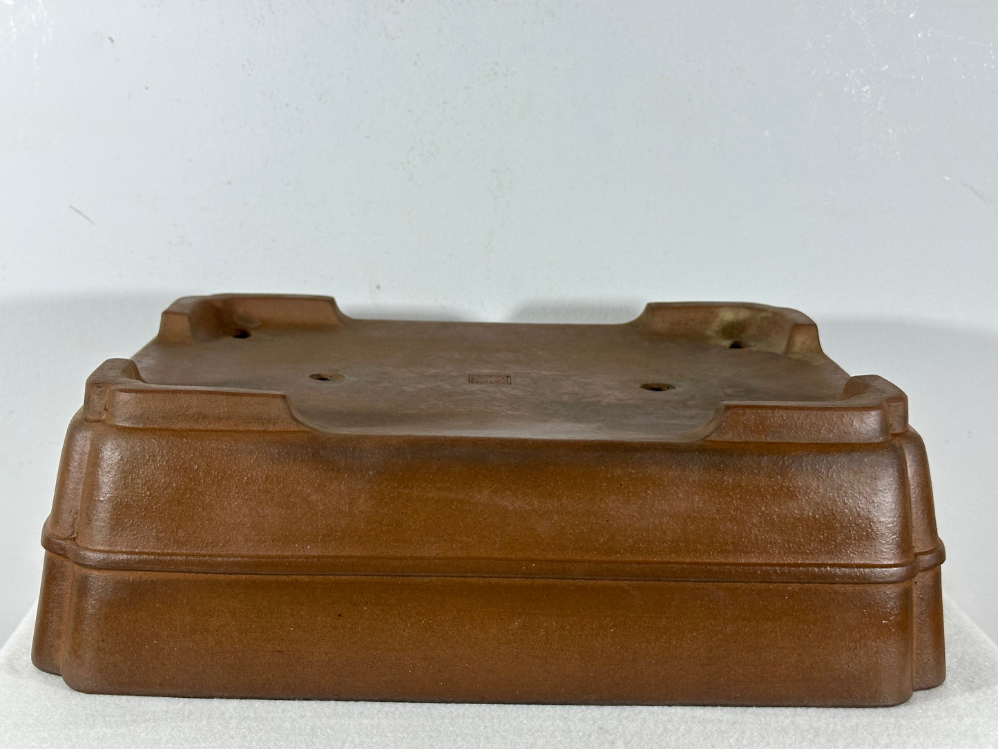 Preowned Japanese Tokoname Unglazed Rectangular Bonsai Pot Seizan - 14.5” By 11”