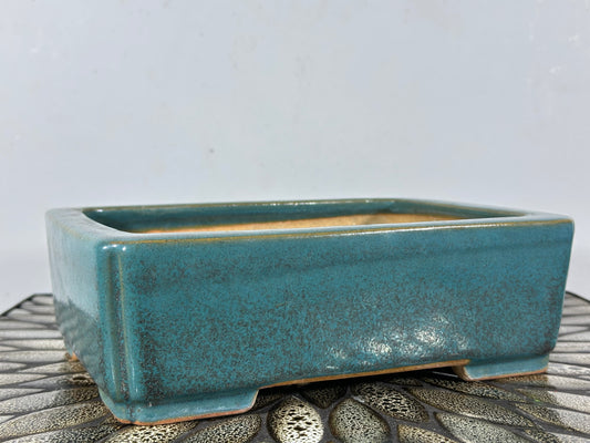 Preowned Japanese Tokoname Rectangular Bonsai Pot Reiho - 9.25” By 7”
