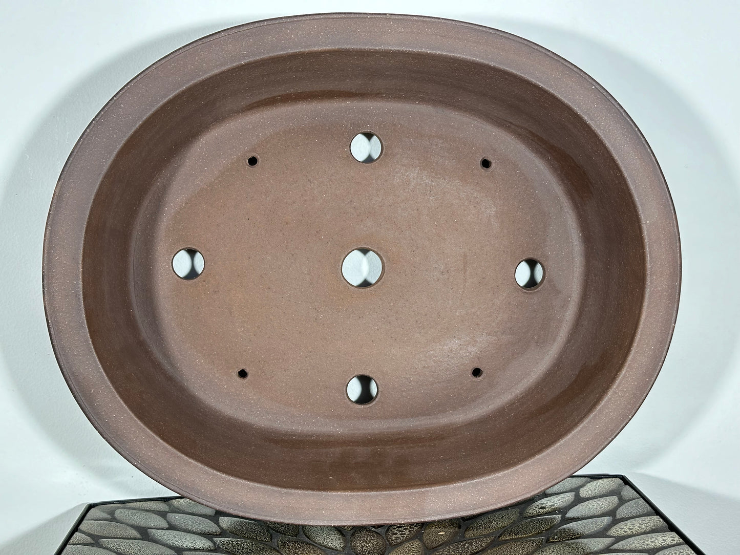 NEW Japanese Tokoname Unglazed Oval Bonsai Pot SANPOU - 16.75” By 13.5”