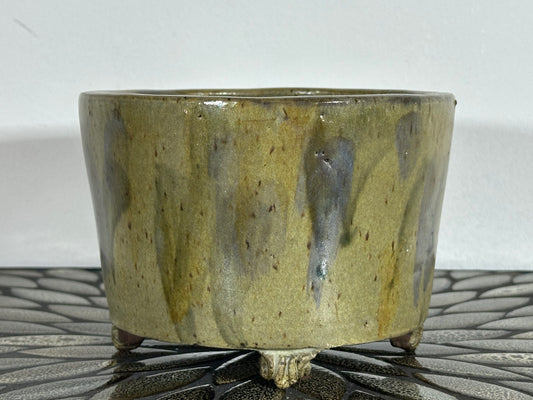 Preowned Japanese Tokoname Bonsai Pot Syuhou - 6 3/8” By 4 3/8”