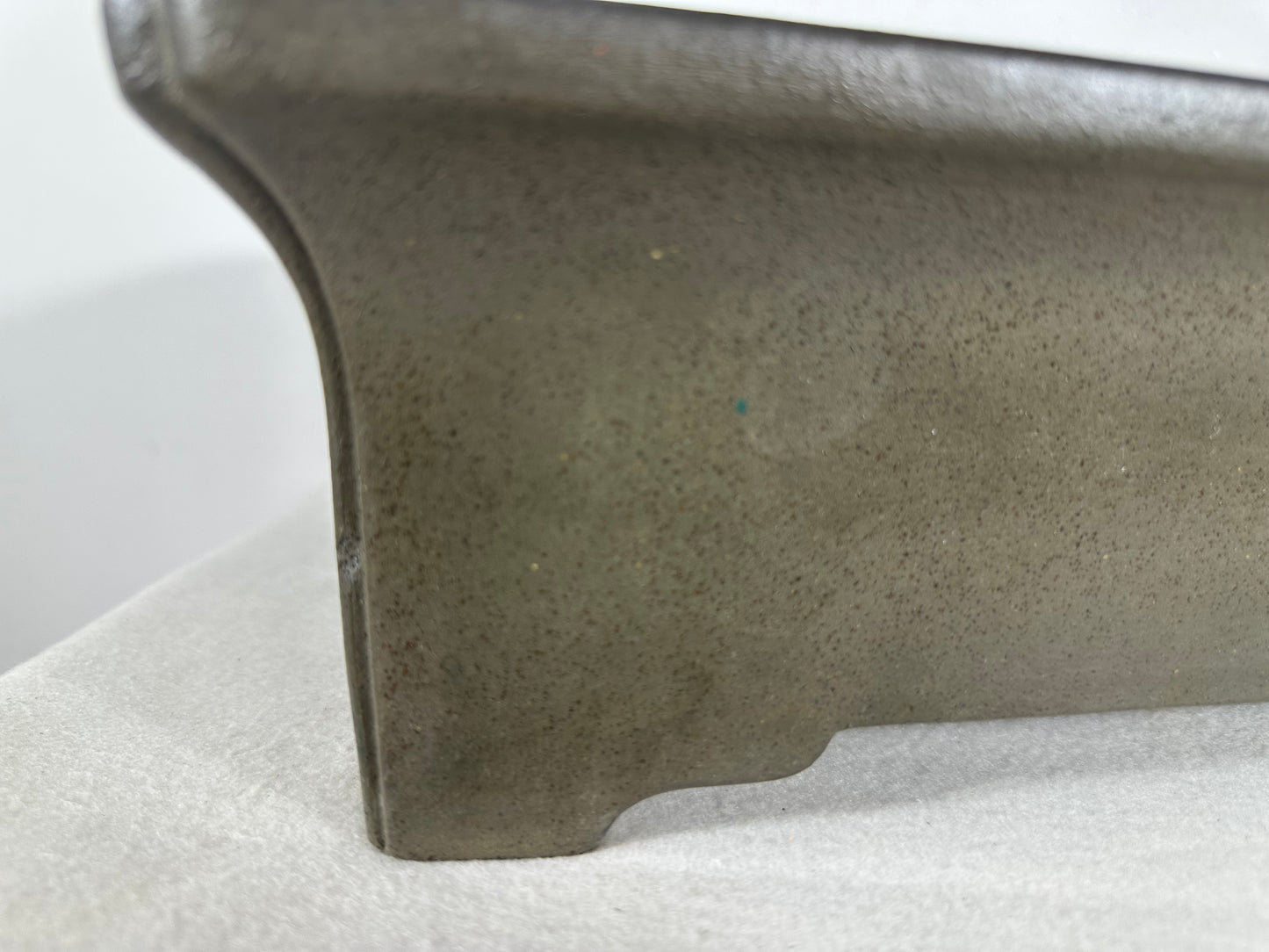 Preowned Japanese Tokoname Unglazed Rectangular Bonsai Pot Seizan - 15” By 11”