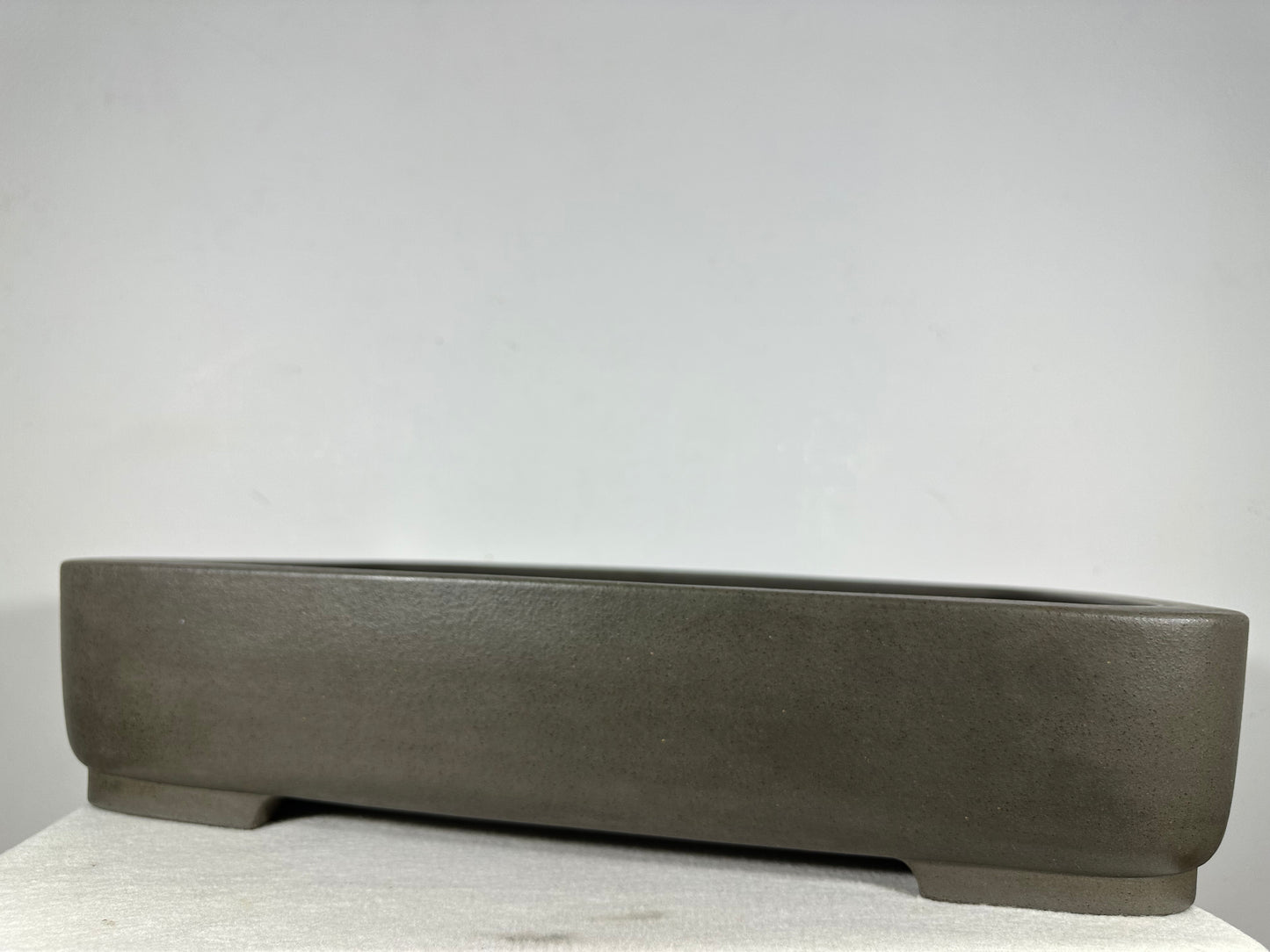 Preowned Japanese Tokoname Unglazed Rectangular Bonsai Pot Seizan - 19.25” By 14”