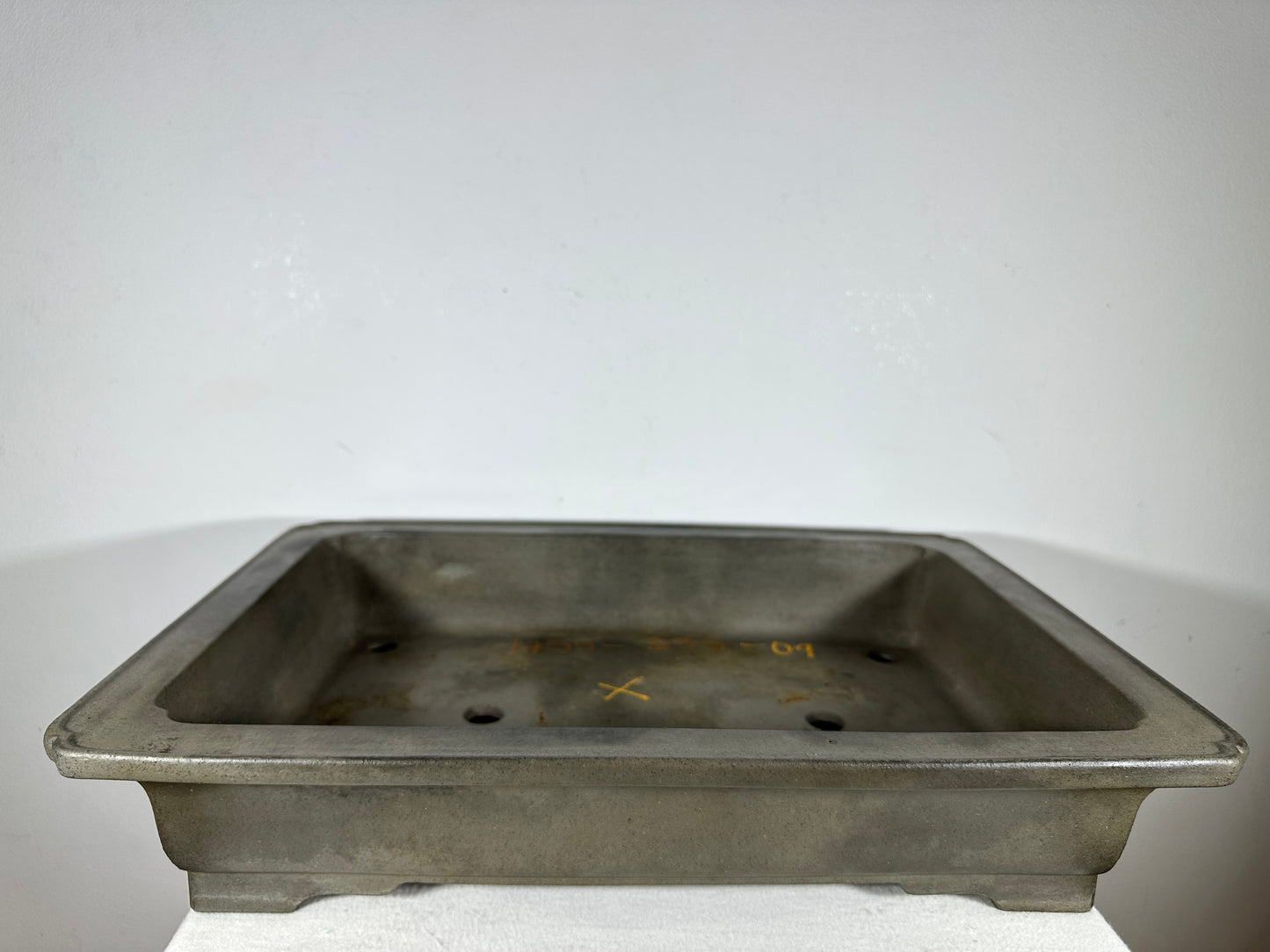 Preowned Japanese Tokoname Unglazed Rectangular Bonsai Pot Seizan - 19.5” By 13.75”