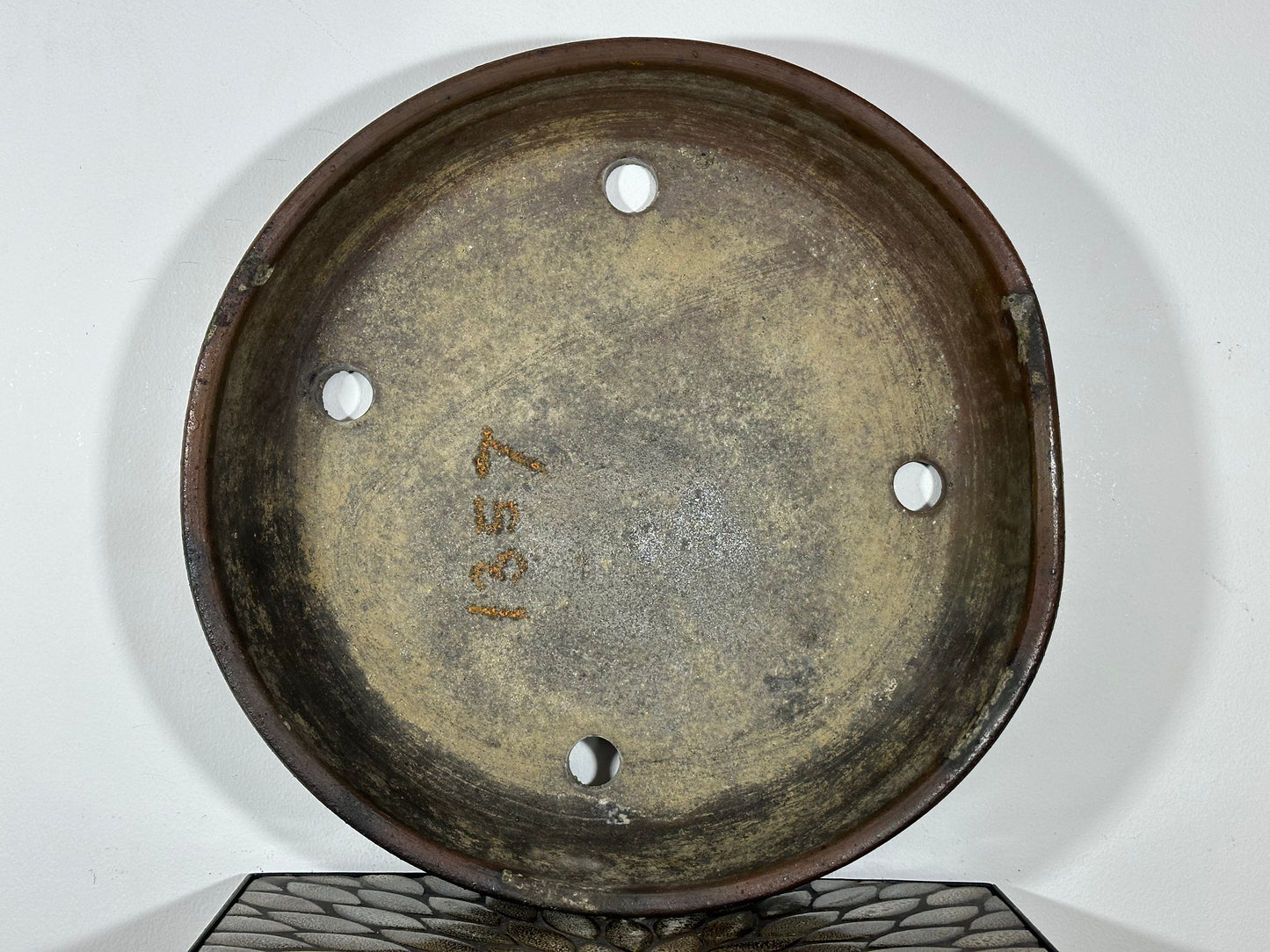 Preowned Japanese Tokoname Unglazed Nanban Hand Made Bonsai Pot Yuhou - 17.75” By 3.5”