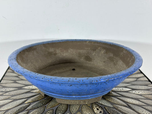 Preowned Japanese Tokoname Round Bonsai Pot - 12.5” By 3.5”