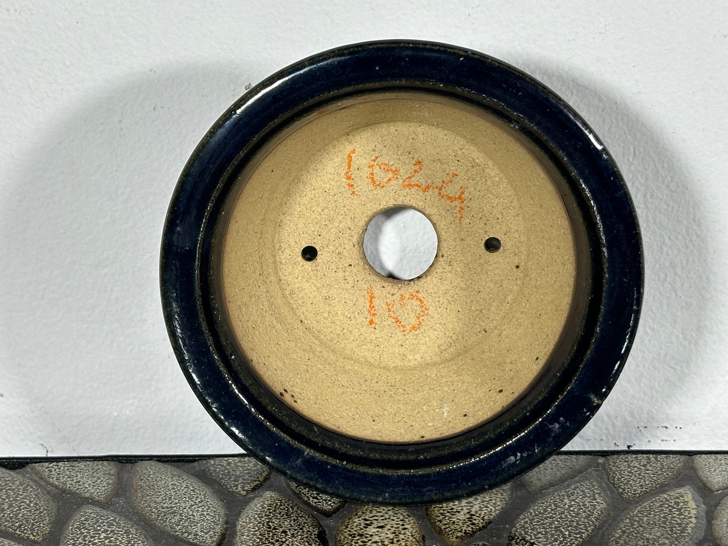 New Japanese Tokoname Round Glazed Bonsai Pot Katu - 5” By 2.25”