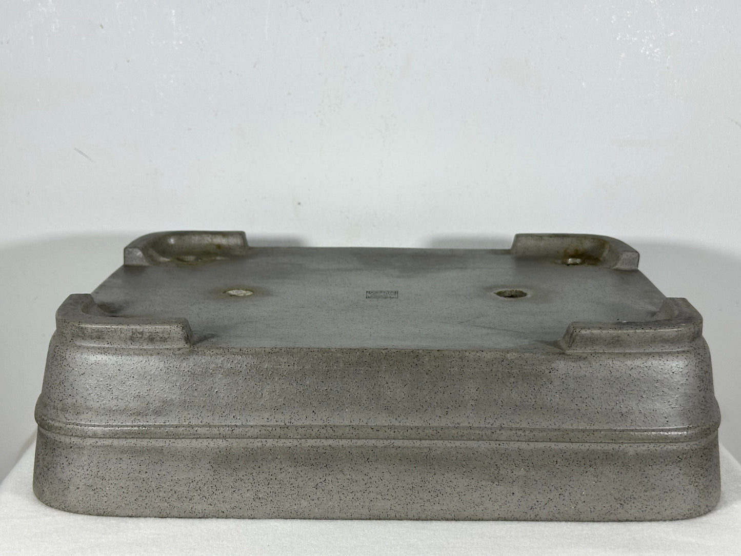 Preowned Japanese Tokoname Unglazed Rectangular Bonsai Pot Seizan - 15” By 10.75”
