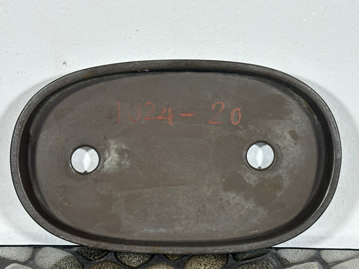 Preowned Japanese Tokoname Unglazed Oval Bonsai Pot - 7.25” By 4 3/8”