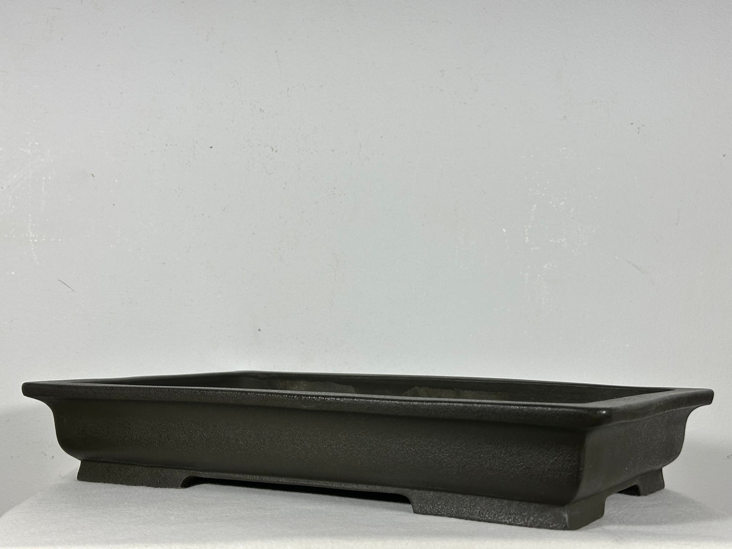 Preowned Japanese Tokoname Unglazed Rectangular Shallow Bonsai Pot Seizan - 16” By 10”