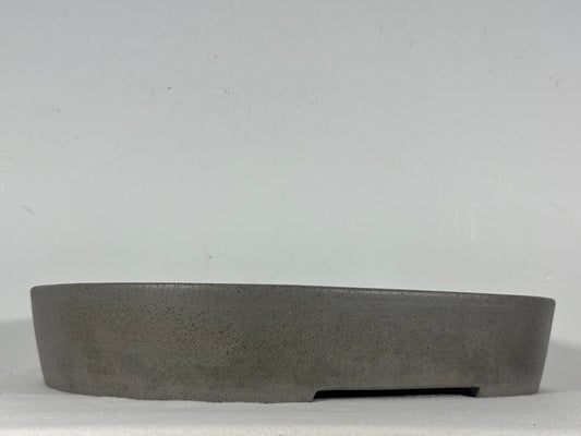 Preowned Japanese Tokoname Unglazed Oval Bonsai Pot Seizan - 15” By 12”
