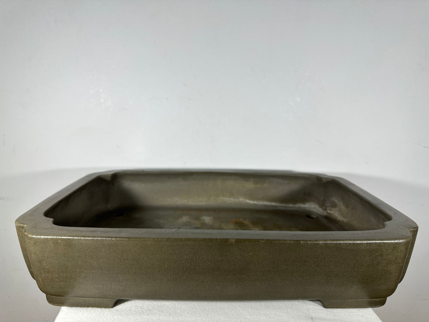Preowned Japanese Tokoname Unglazed Rectangular Bonsai Pot Seizan - 22” By 14.25”