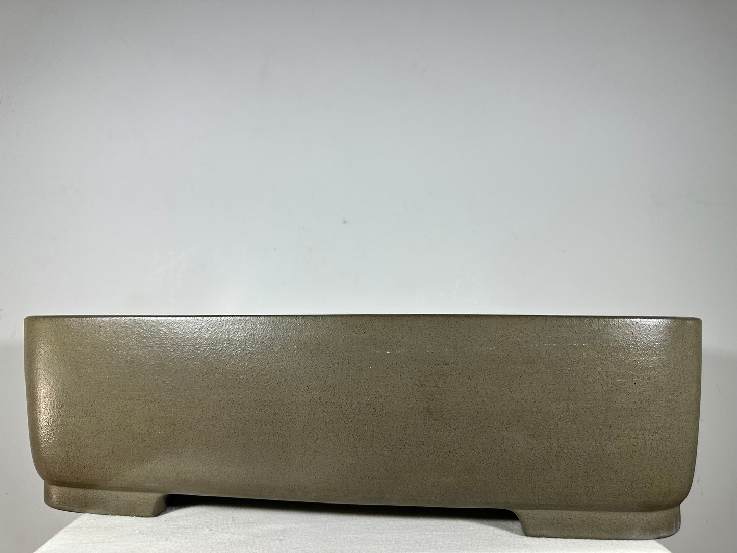 Preowned Japanese Tokoname Unglazed Rectangular Bonsai Pot Seizan - 22.25” By 16.25”