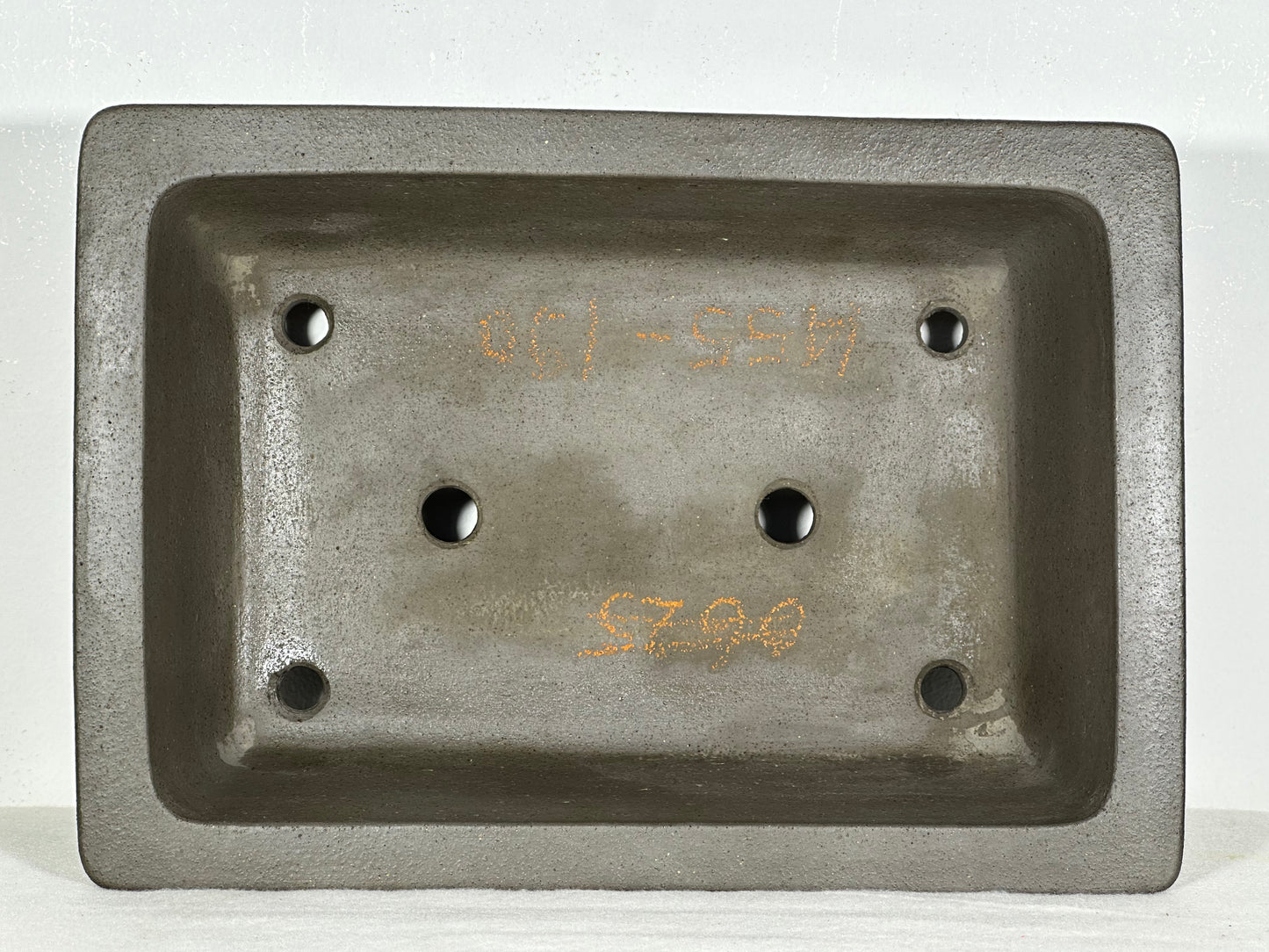 Preowned Japanese Tokoname Unglazed Rectangular Bonsai Pot Seizan - 12” By 8.5”