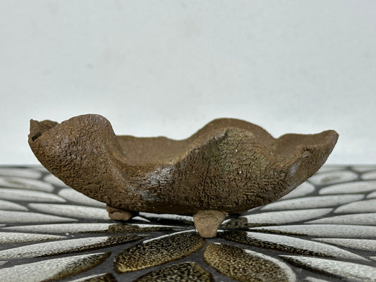 Preowned Japanese Tokoname Unglazed Shallow Bonsai Pot - 4.75” By 1.5”