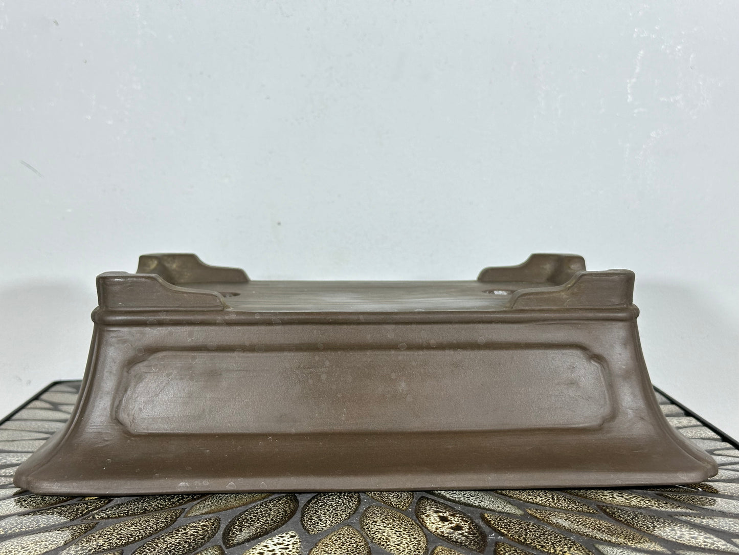 Preowned Japanese Tokoname Unglazed Rectangular Bonsai Pot - 13.75” By 8”