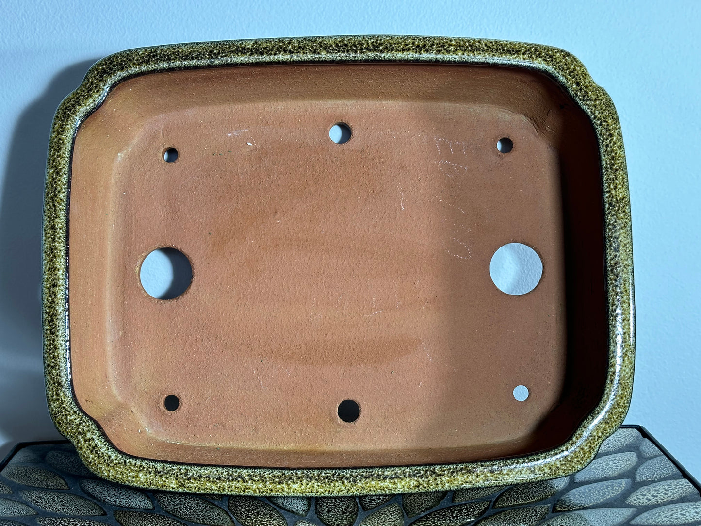 NEW Japanese Tokoname Glazed Bonsai Pot YOUZAN - 12.75” By 10”