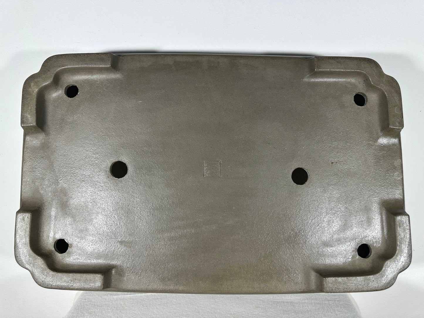 Preowned Japanese Tokoname Unglazed Rectangular Bonsai Pot Seizan - 22” By 14.25”