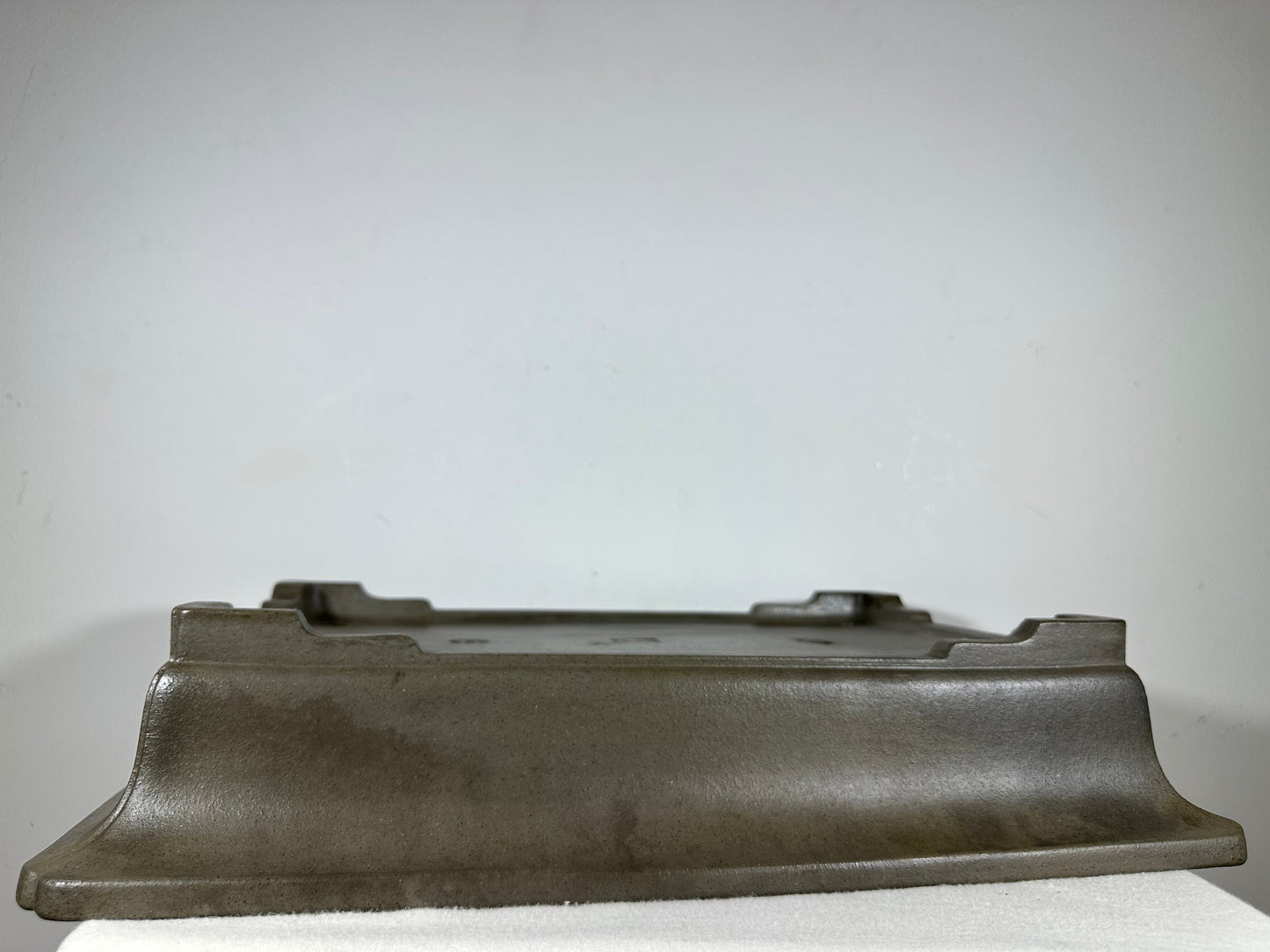 Preowned Japanese Tokoname Unglazed Rectangular Bonsai Pot Seizan - 19.5” By 13.75”