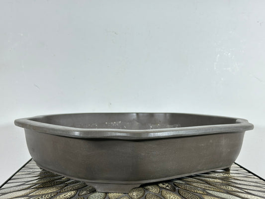 Preowned Japanese Tokoname Unglazed Mokko Style Bonsai Pot - 15.75” By 13.25”