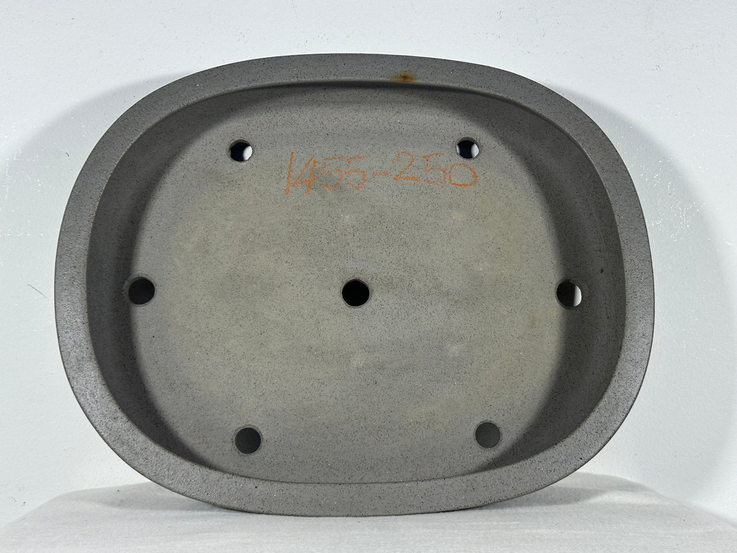 Preowned Japanese Tokoname Unglazed Oval Bonsai Pot Seizan - 15” By 12”