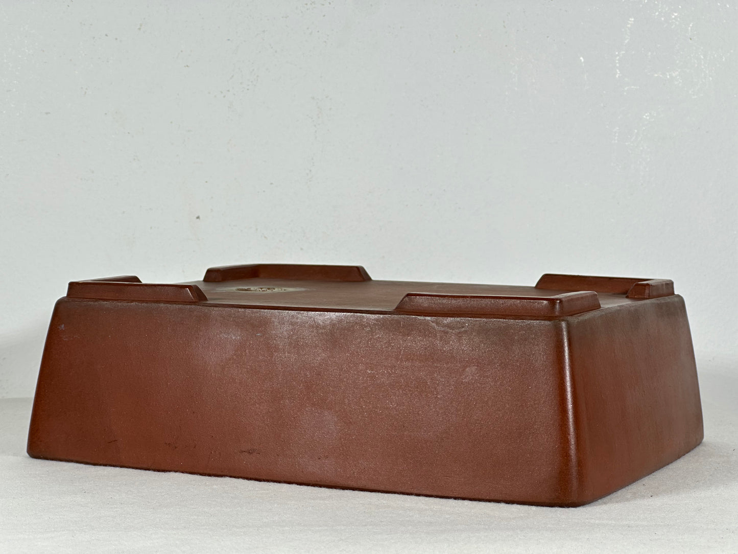 Preowned Japanese Tokoname Unglazed Rectangular Bonsai Pot - 10.5” By 8.25”