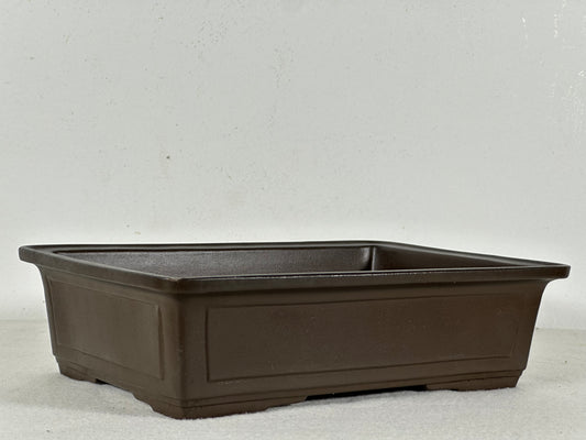 Preowned Japanese Tokoname Unglazed Rectangular Bonsai Pot - 8.75” By 6.25”