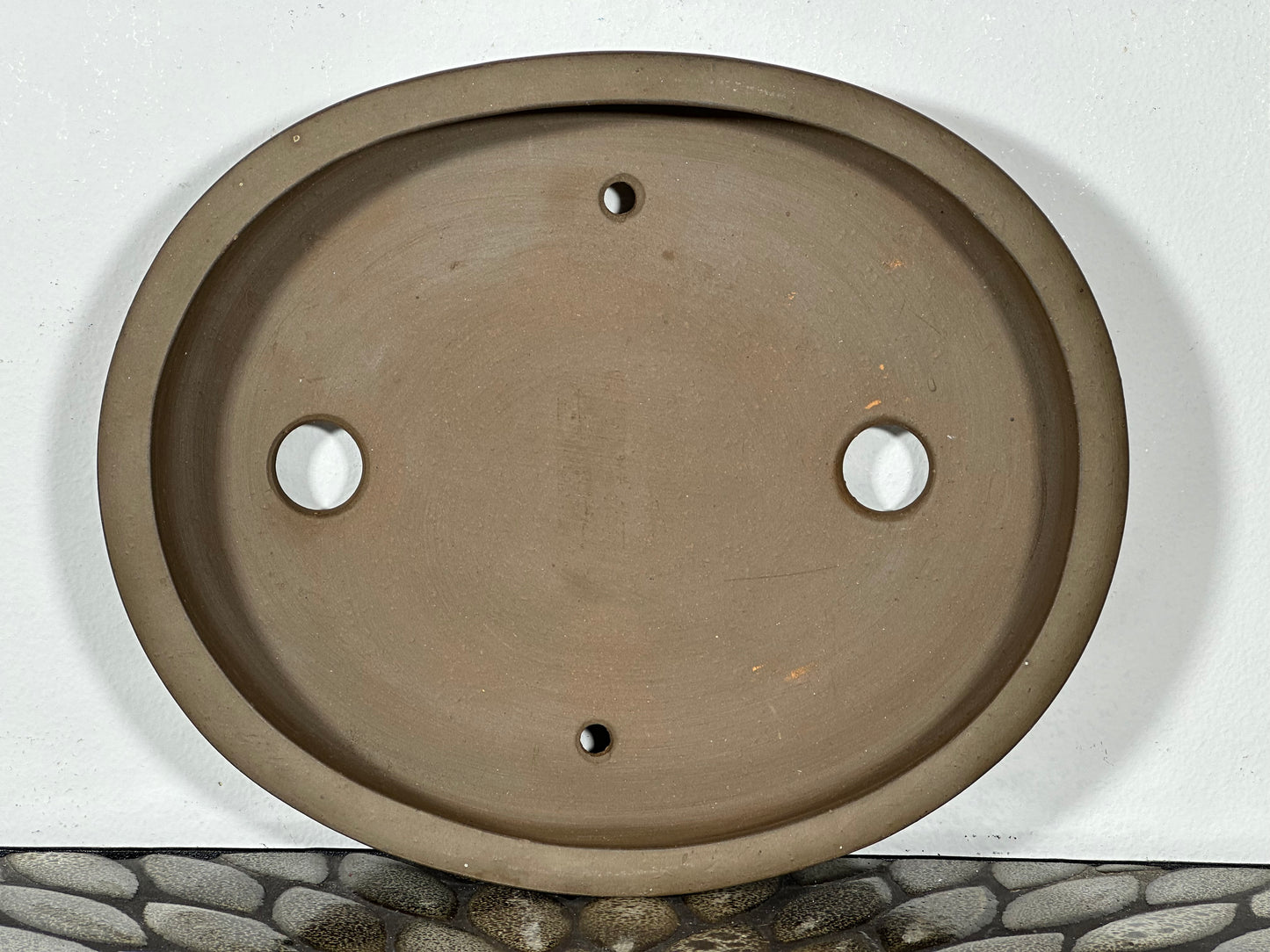 New Japanese Tokoname Unglazed Oval Bonsai Pot EMEI - 9.5” By 8”