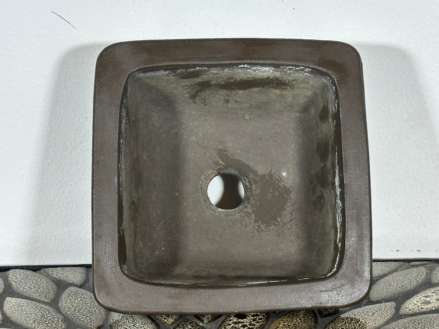 Preowned Japanese Unglazed Square Bonsai Pot - 5 7/8” By 5 7/8”