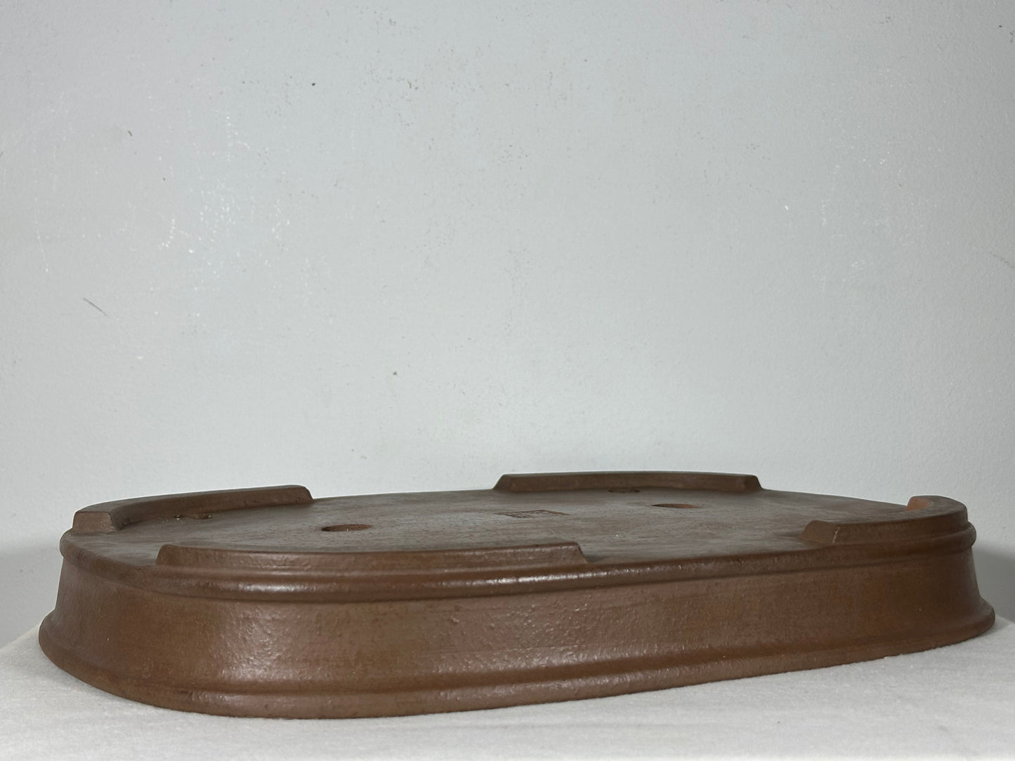 Preowned Japanese Tokoname Unglazed Rectangular Shallow Bonsai Pot Seizan - 15.75” By 11.25”