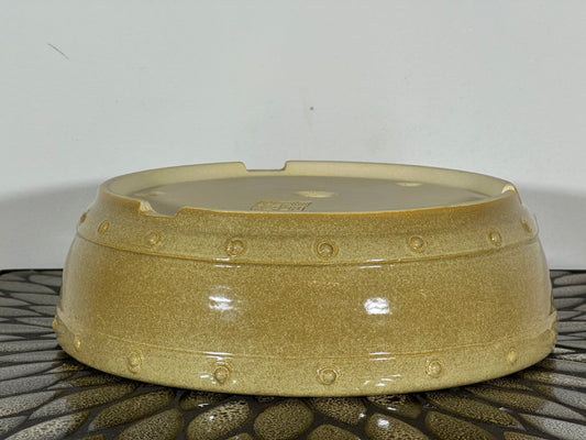 NEW Japanese Tokoname Glazed Drum Style Bonsai Pot KOYO - 10.25” By 3 1/8”