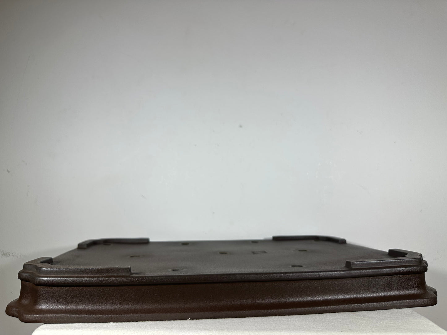 Preowned Japanese Tokoname Unglazed Rectangular Shallow Bonsai Pot Seizan - 21.5” By 14.5”