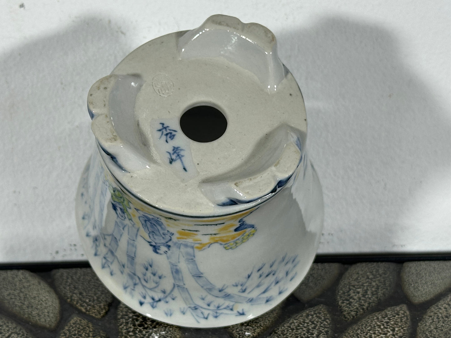 NEW Japanese Cascade Shohin Bonsai Pot Kutani Kouzan - 4” By 3.25”