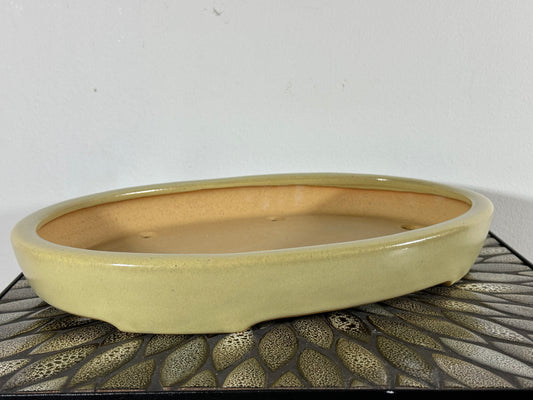 NEW Japanese Tokoname Oval Bonsai Pot REIHOU - 15 1/8” By 10.5”