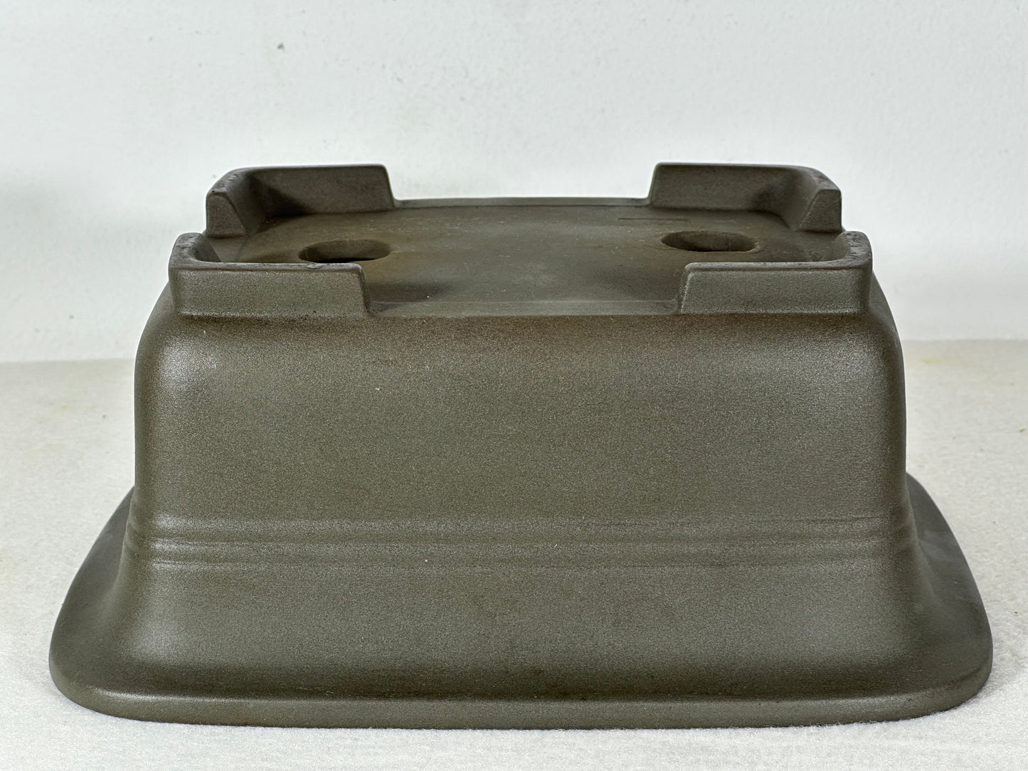 Preowned Japanese Tokoname Unglazed Rectangular Bonsai Pot - 9” By 7.5”