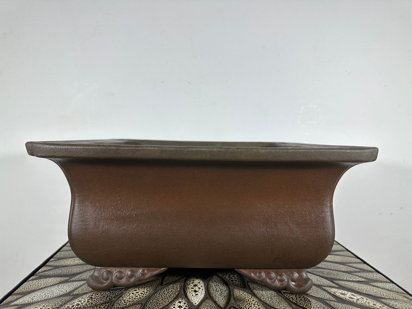 Preowned Japanese Tokoname Square Bonsai Pot Tazan - 12.75” By 6”