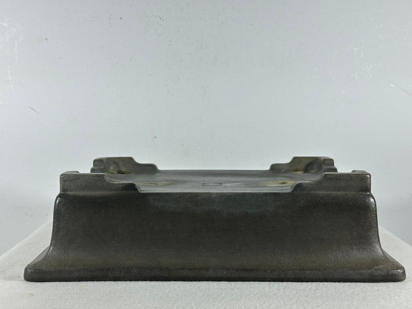 Preowned Japanese Tokoname Unglazed Rectangular Bonsai Pot Seizan - 12.75” By 9.5”