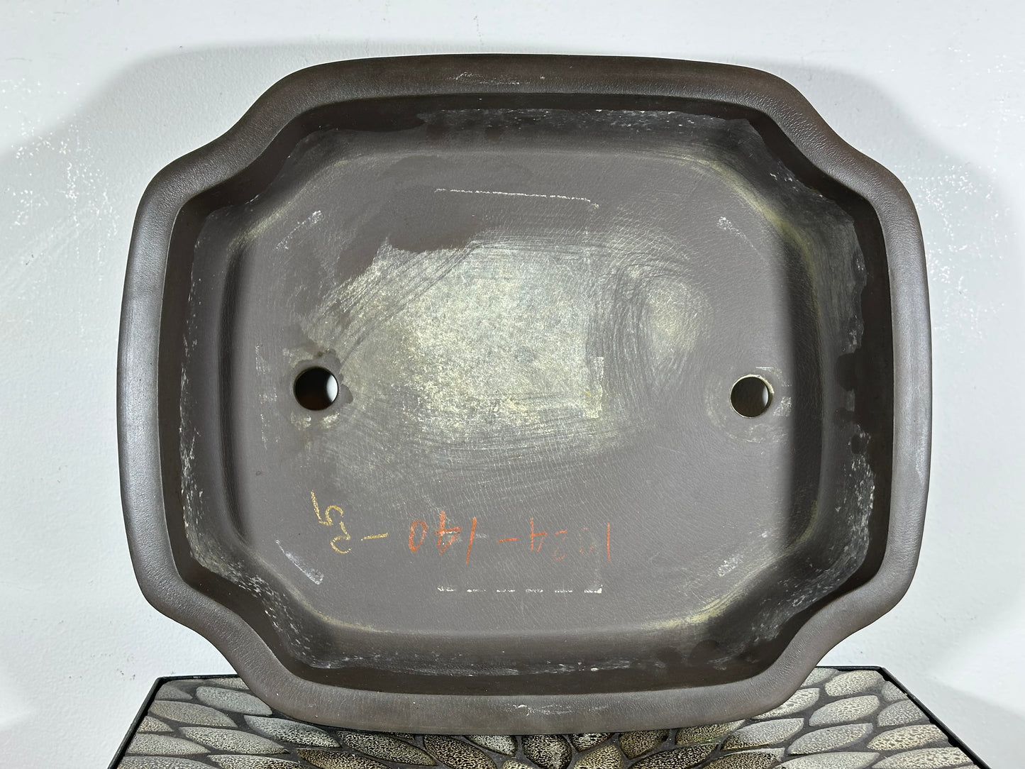 Preowned Japanese Tokoname Unglazed Mokko Style Bonsai Pot - 15.75” By 13.25”