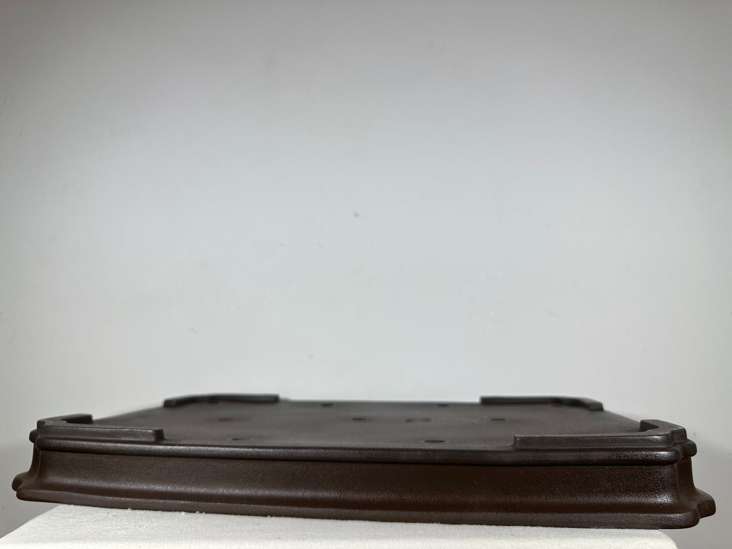 Preowned Japanese Tokoname Unglazed Rectangular Shallow Bonsai Pot Seizan - 21.5” By 14.5”