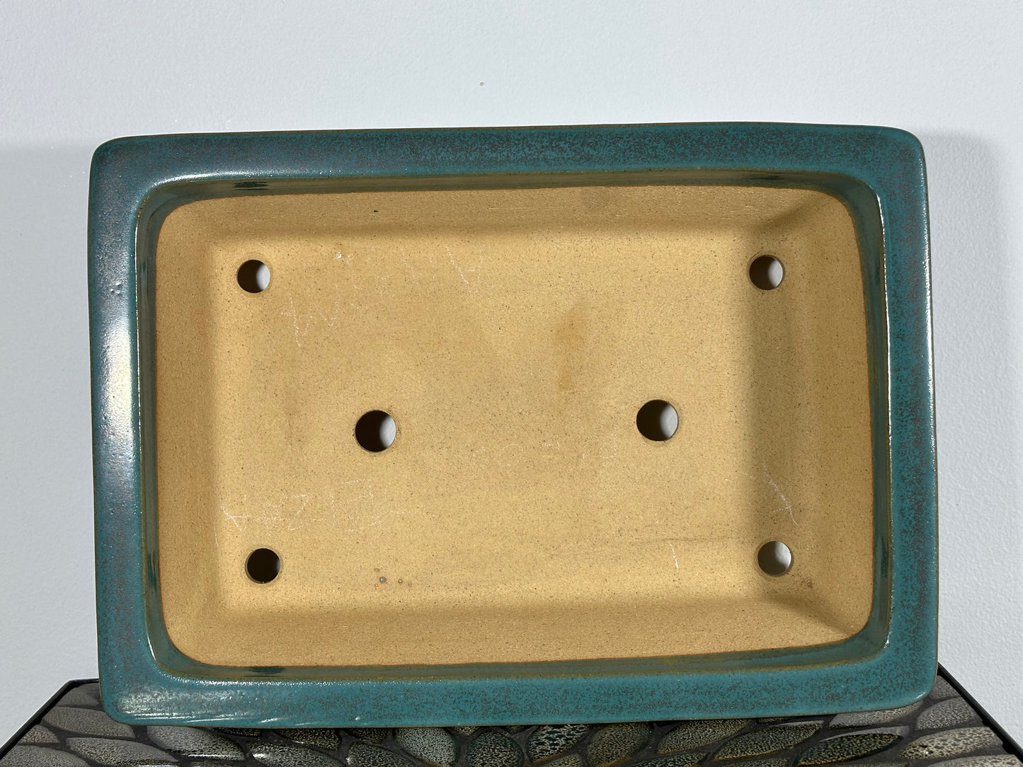 NEW Japanese Tokoname Glazed Rectangular Bonsai Pot REIHO - 13.75” By 9.75”