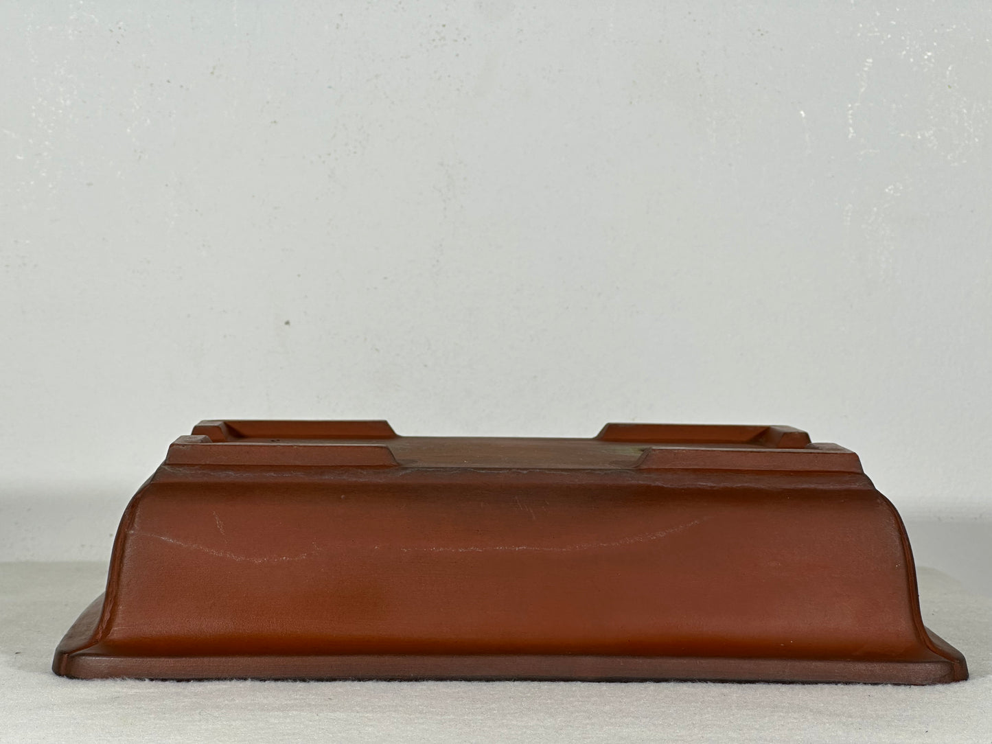 Preowned Japanese Tokoname Unglazed Rectangular Bonsai Pot - 11.5” By 7.75”