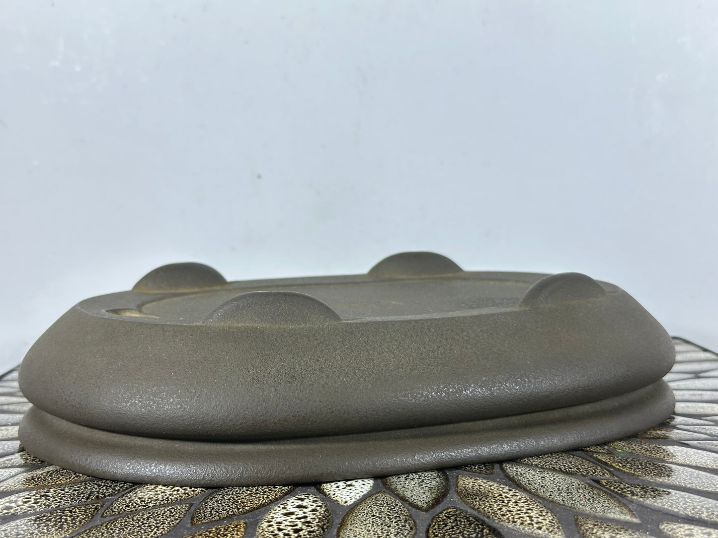 Preowned Vintage Japanese Tokoname Unglazed Bag Style Bonsai Pot Yamaaki - 11.5” By 8”