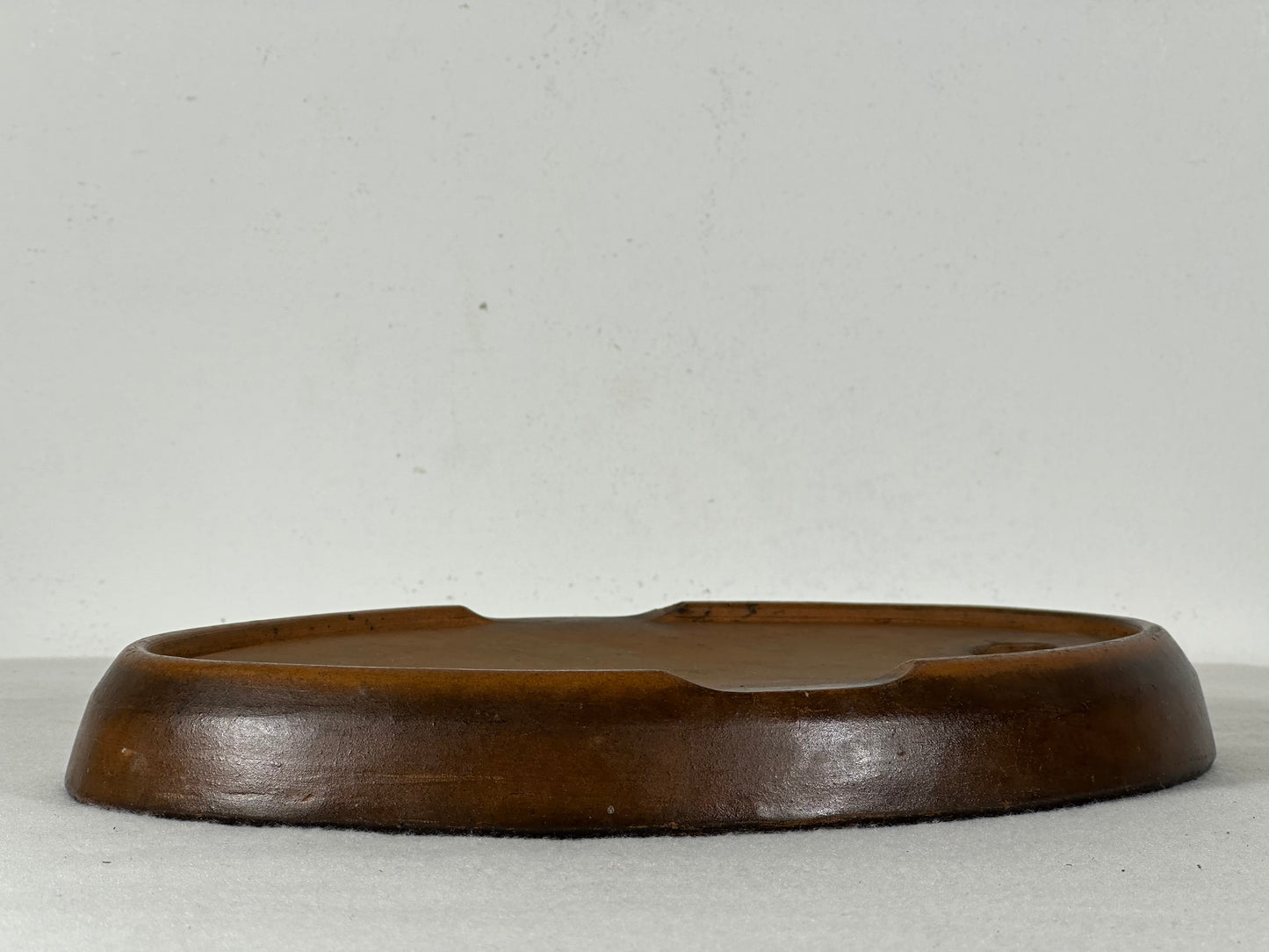 Preowned Japanese Tokoname Unglazed Oval Shallow Bonsai Pot - 10.25” By 6.5”