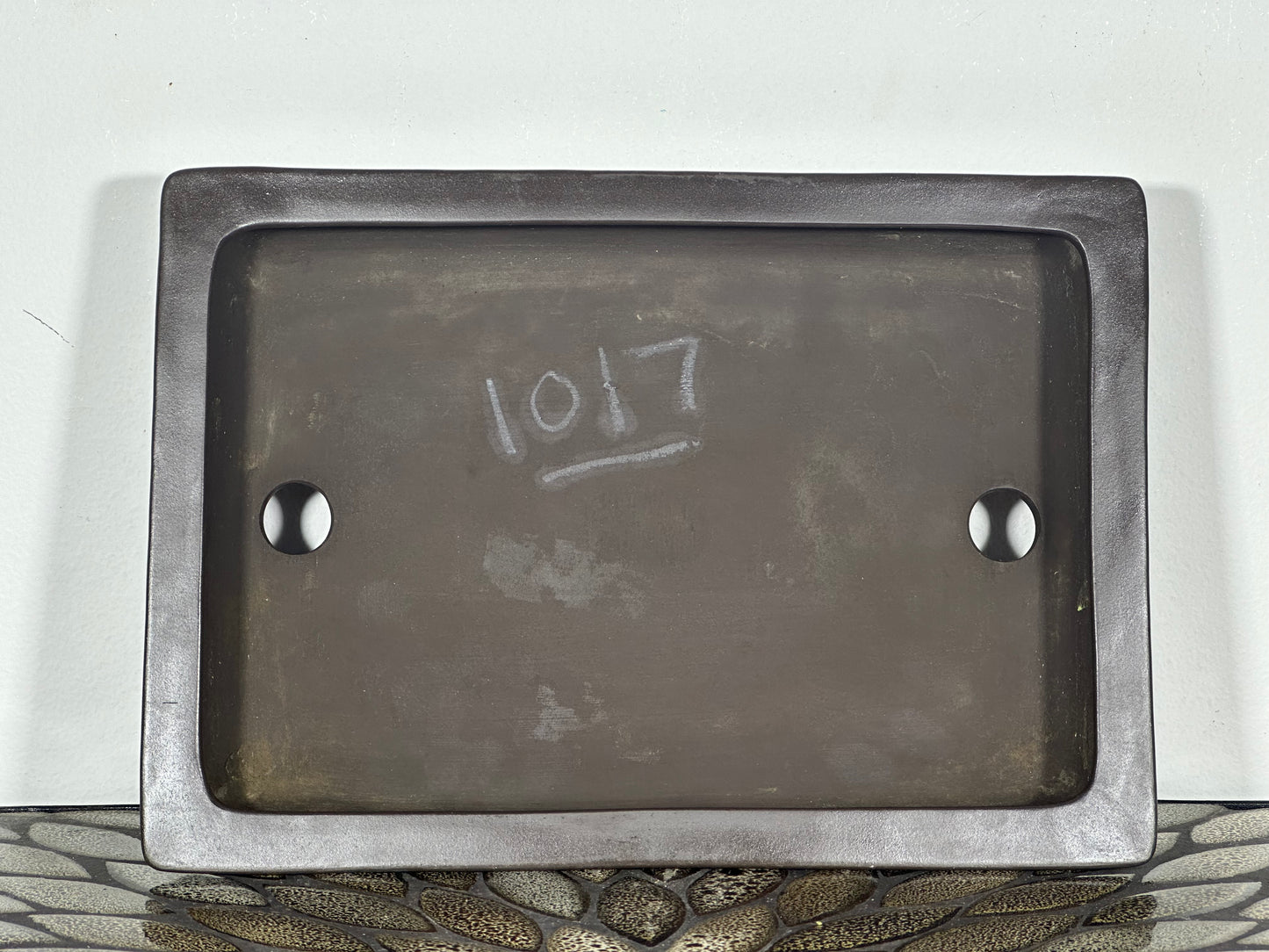 Preowned Japanese Tokoname Rectangular Bonsai Pot Yamaaki - 11” By 7.75”