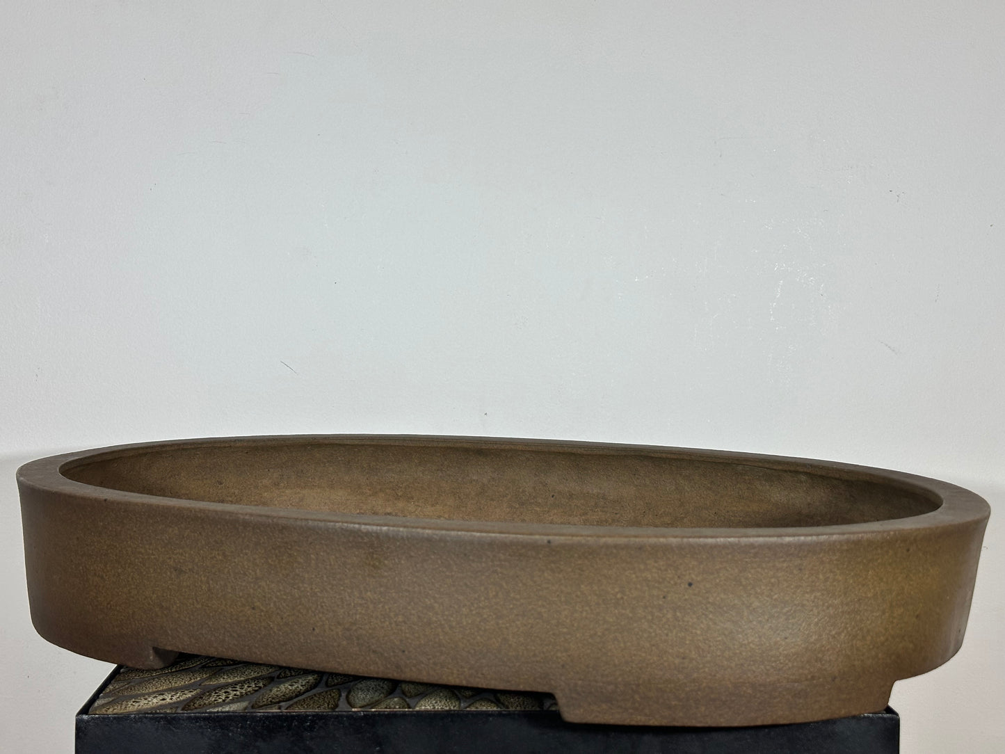 Preowned Vintage Japanese Tokoname Oval Bonsai Pot Mazan Terahata - 24” By 17.5”