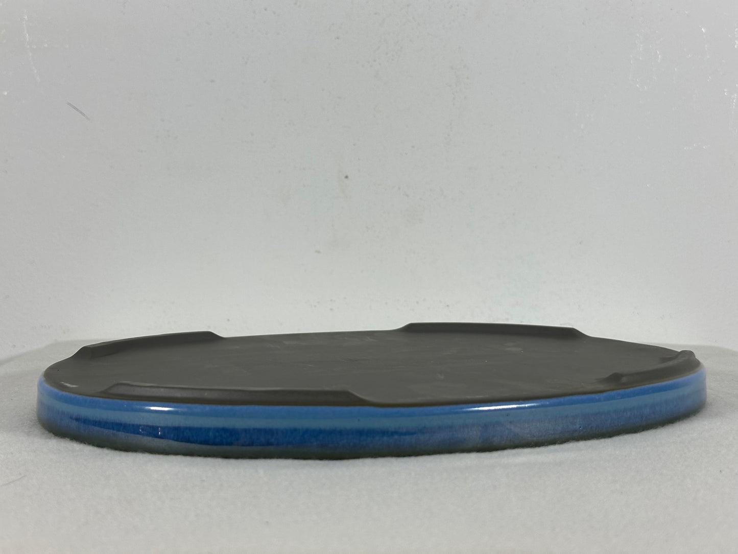 New Japanese Glazed Suiban for Suiseki Bonsai Harumatsu - 11 3/8” By 8”