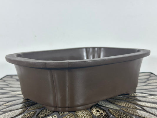 Preowned Japanese Deep Bonsai Pot Mokko Style - 10.25” By 8”