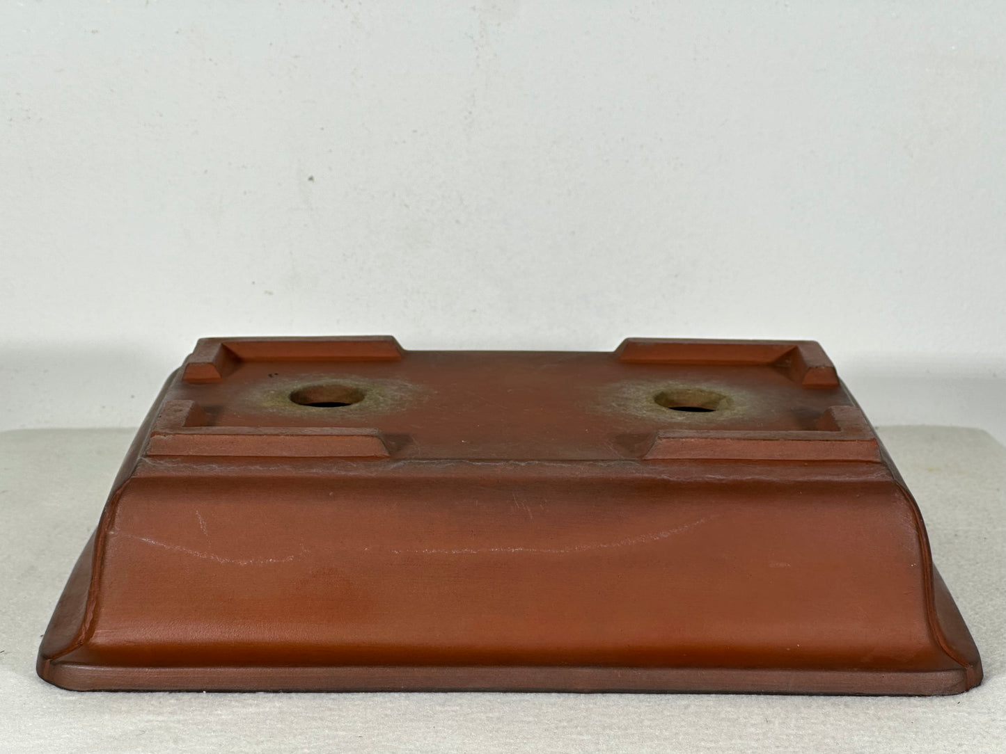 Preowned Japanese Tokoname Unglazed Rectangular Bonsai Pot - 11.5” By 7.75”