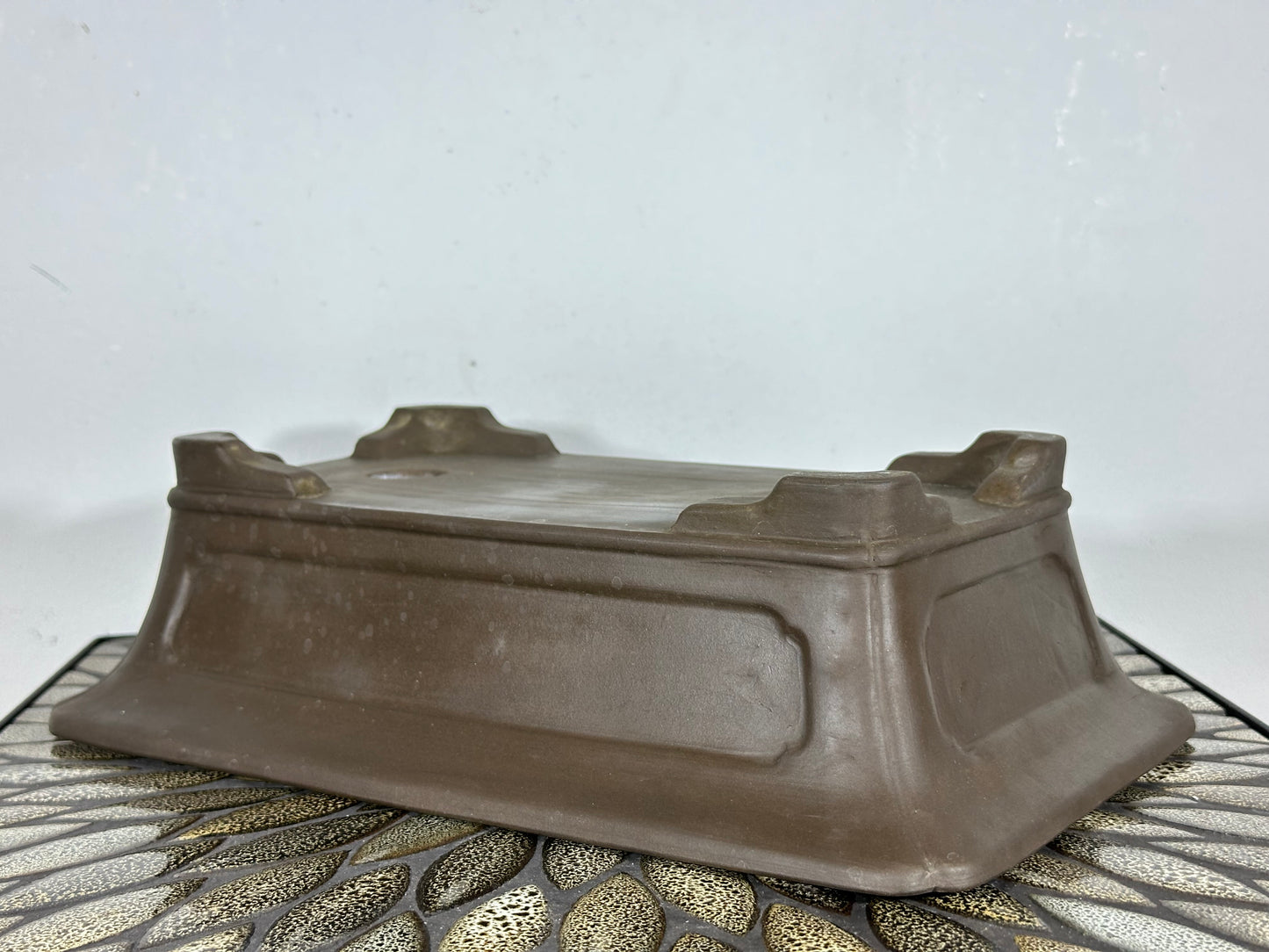 Preowned Japanese Tokoname Unglazed Rectangular Bonsai Pot - 13.75” By 8”