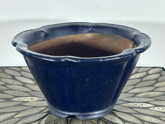 Preowned Vintage Japanese Tokoname Rinka Bonsai Pot Suyhou Yoshimura - 9 5/8” By 5.25”